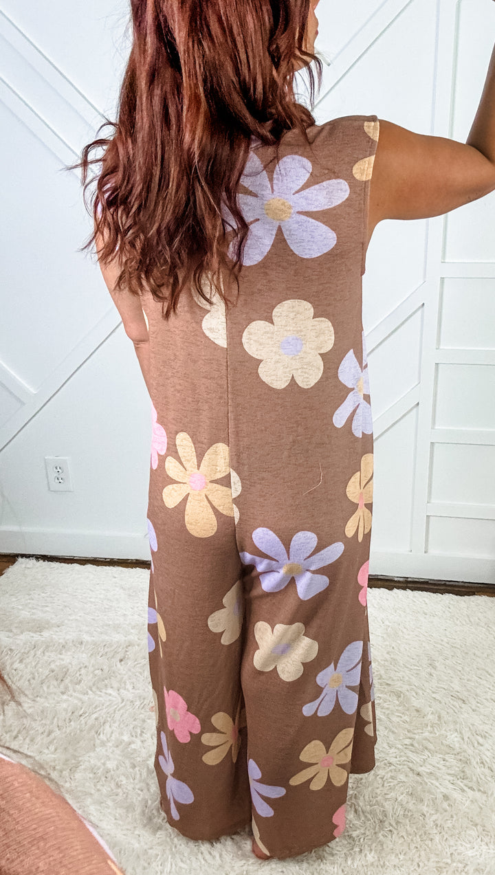 Stella Wide Leg Floral Print Jumpsuit