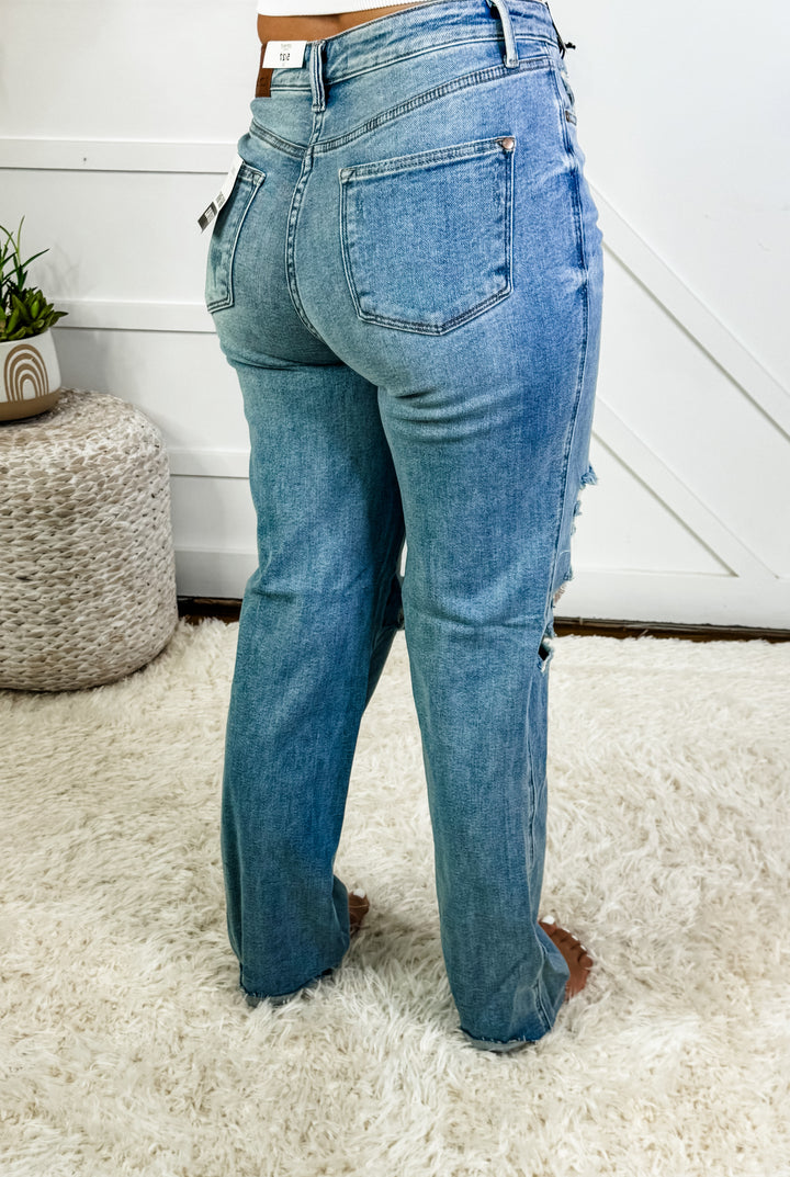 Judy Blue Rigid Magic 90's Destroy Straight Jeans