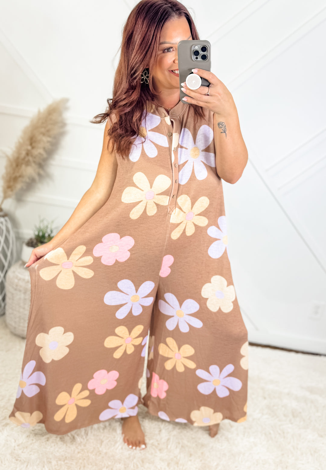 Stella Wide Leg Floral Print Jumpsuit