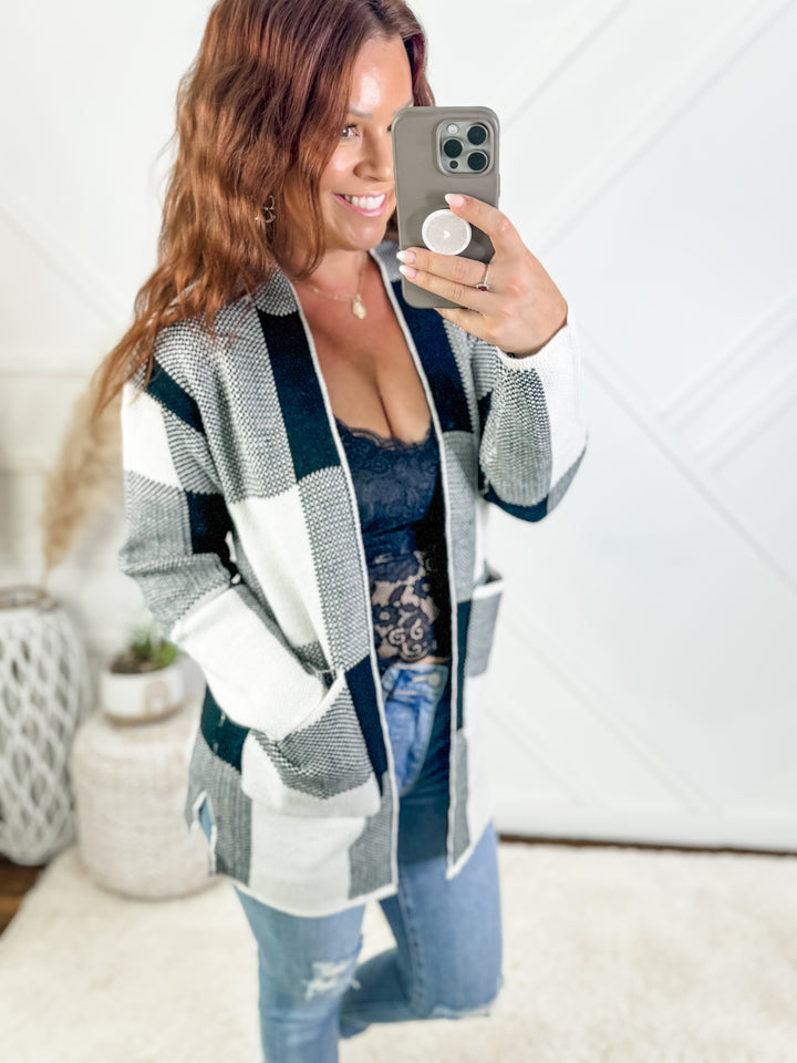 Jenny Check Patterned Cardigan