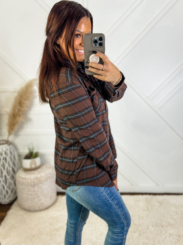 Grayce Long Sleeve Button Down Plaid Shirt