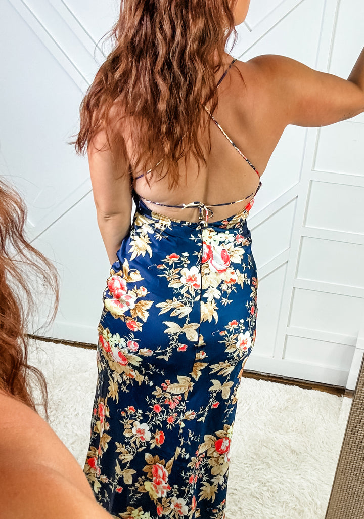 Ella Crisscross Floral Maxi Dress