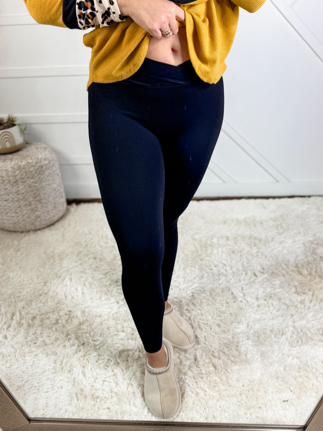 Becca Ribbed Crossover Leggings