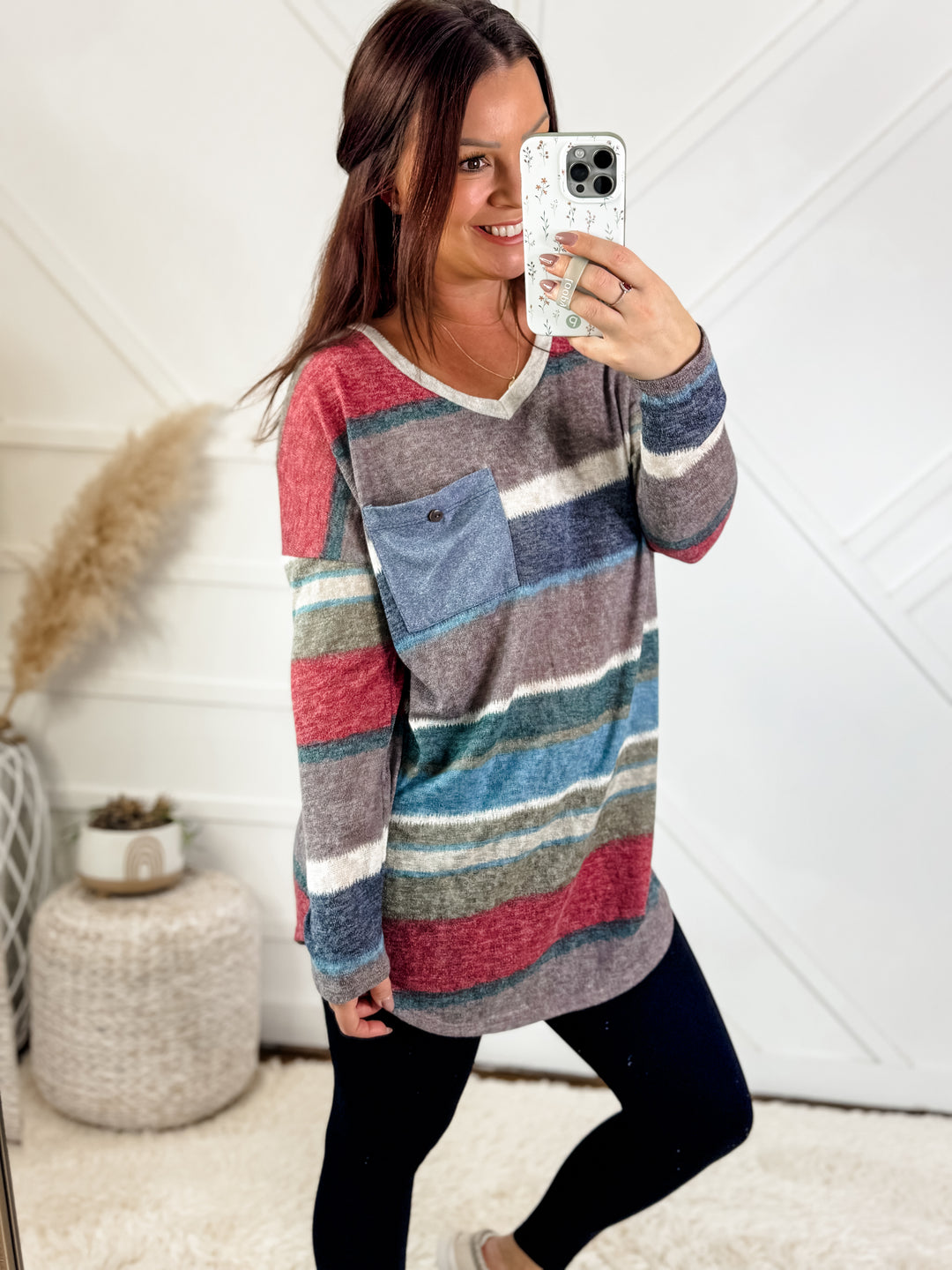 Brynn Long Sleeve Loose Fit Tunic Top