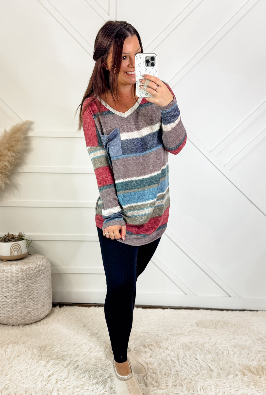 Brynn Long Sleeve Loose Fit Tunic Top