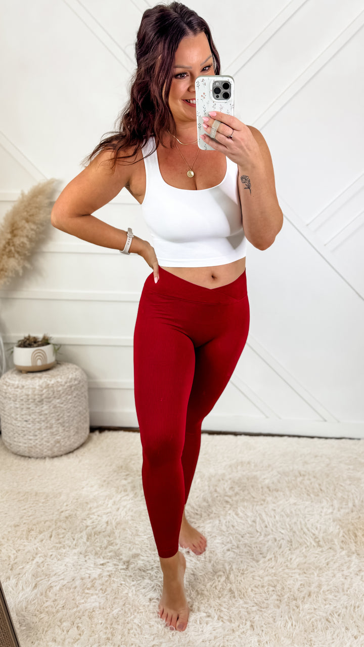 Becca Ribbed Crossover Leggings