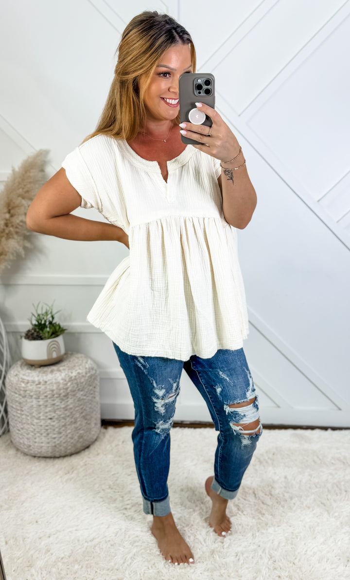 Jocelynn Oversized Babydoll Top