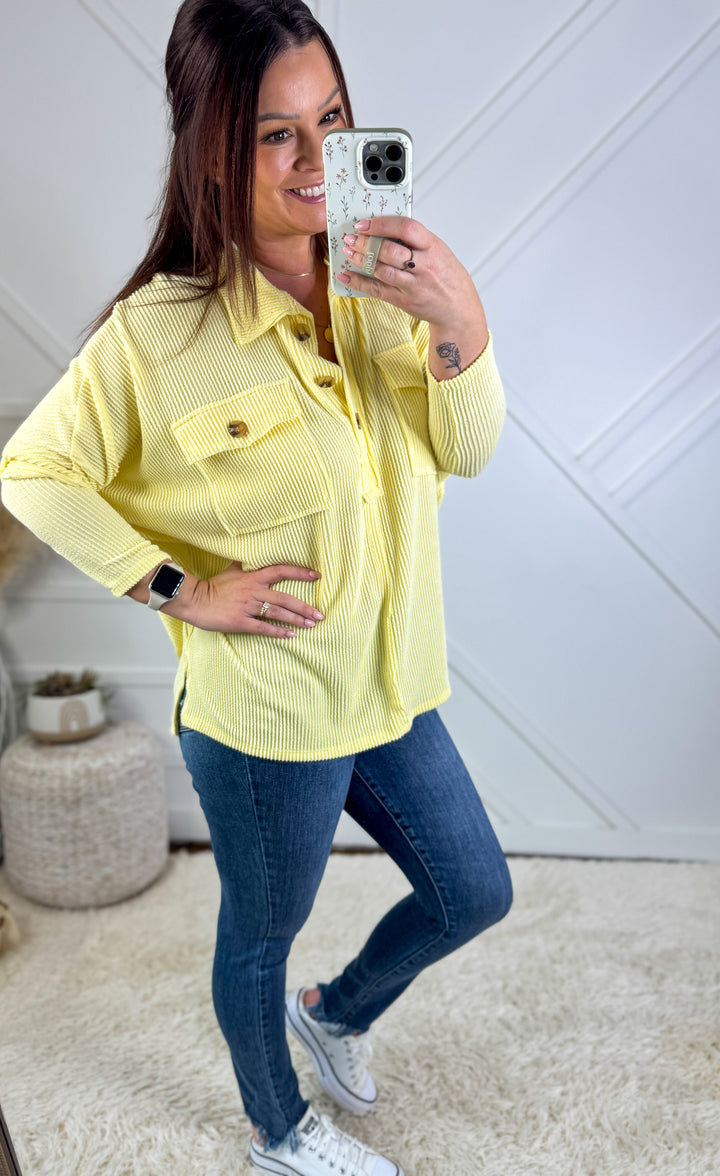 Jenni Oversized Button Detail Shirt