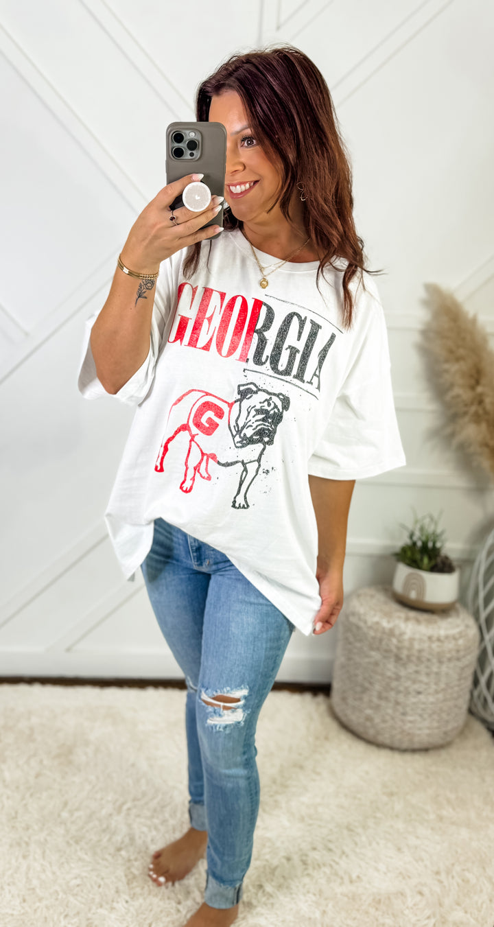 Georgia Game Day Oversized Tee