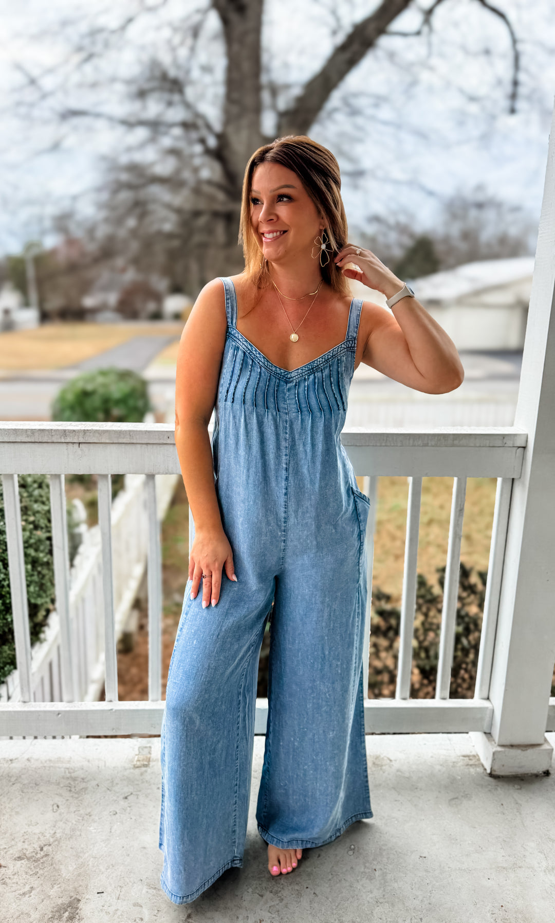 Tess Mineral Wash Jumpsuit