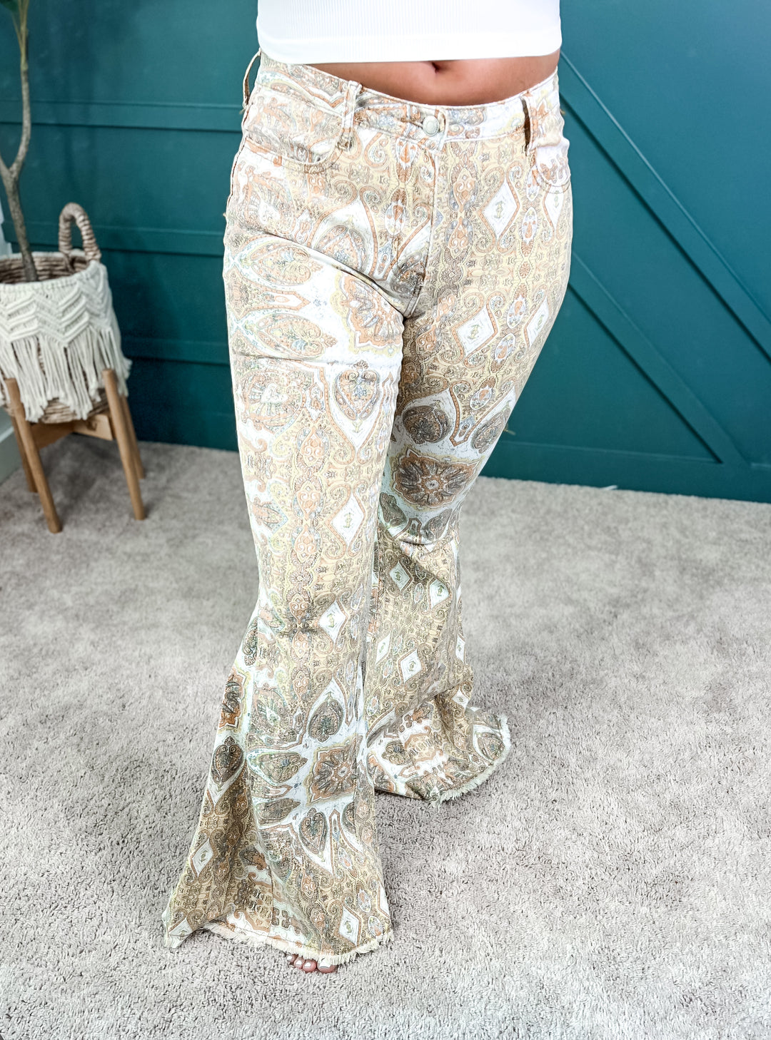 Gia Paisley Print Jeans