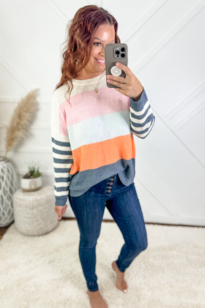 Gracie Multi Color Stripe Sweater