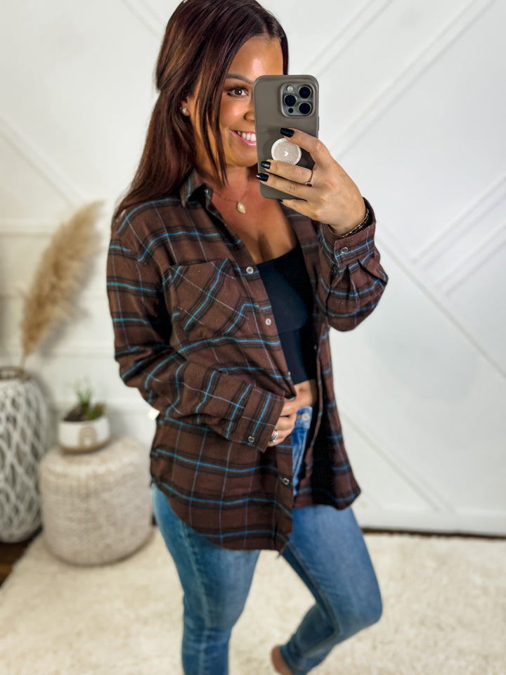 Grayce Long Sleeve Button Down Plaid Shirt