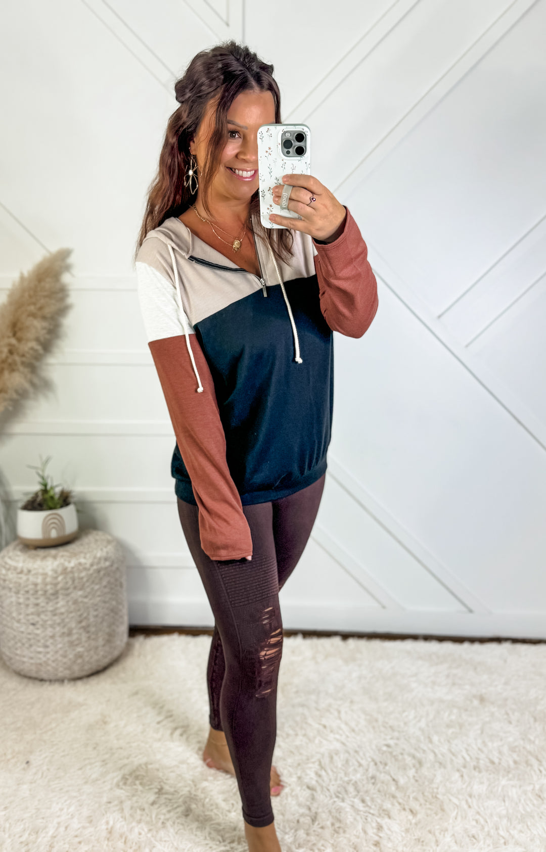 Ellie Color Block Hoodie