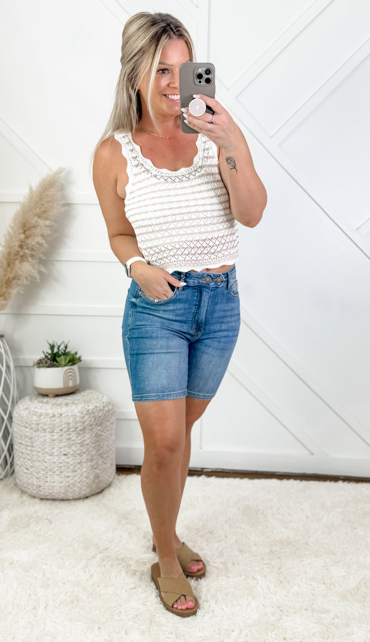 Judy Blue High Rise Tummy Control Bermuda Shorts