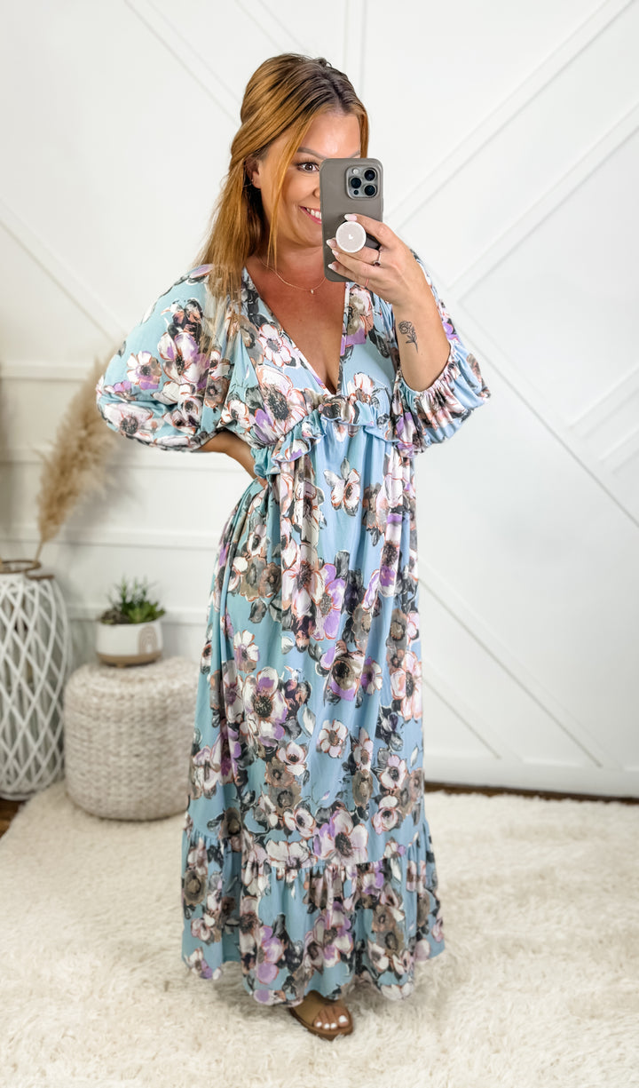 Brooklyn Ruffle Floral Maxi Dress