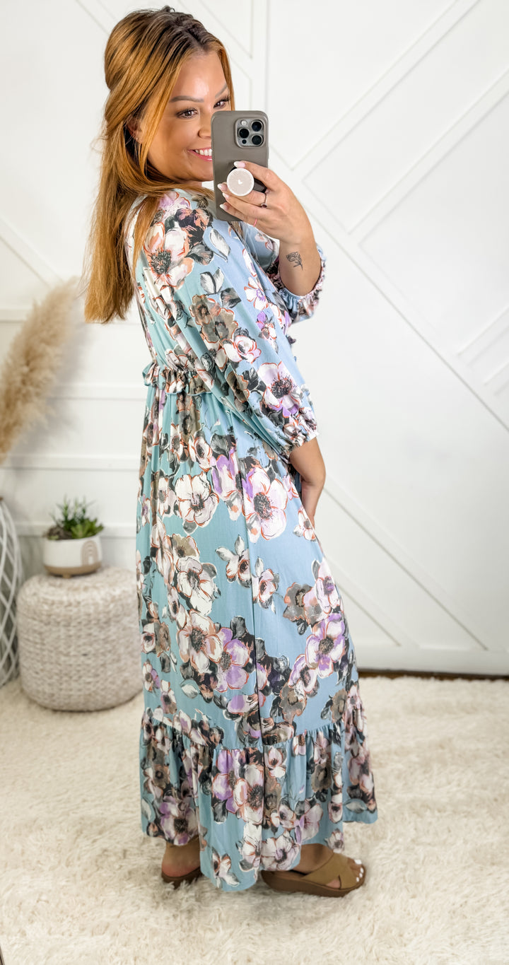 Brooklyn Ruffle Floral Maxi Dress